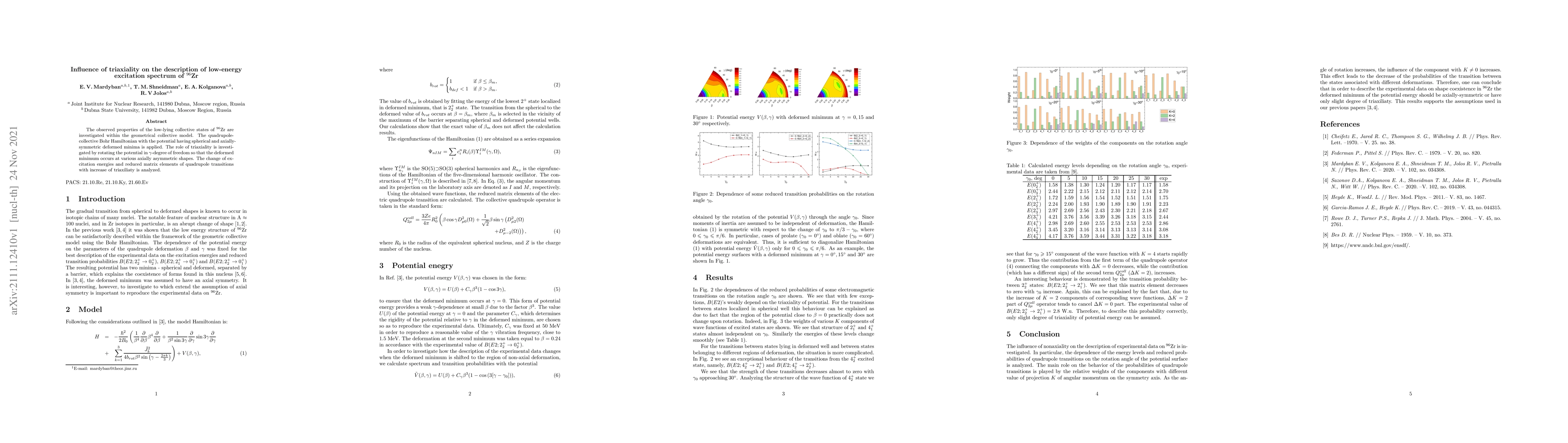 Thumbnail for Influence of triaxiality on the description of low-energy excitation
  spectrum of $^{96}$Zr