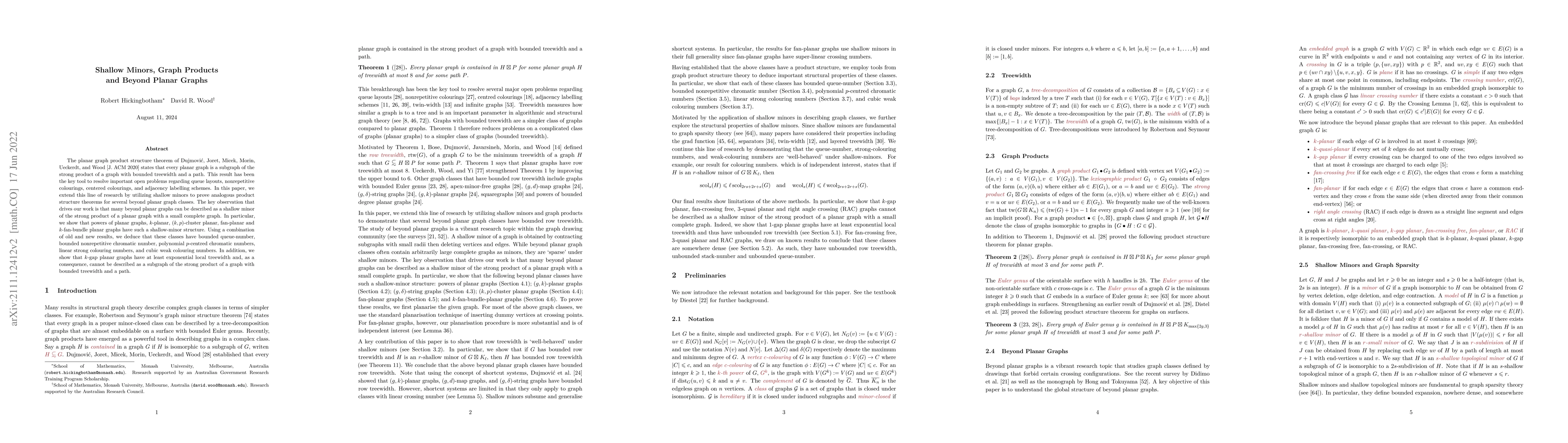 Thumbnail for Shallow Minors, Graph Products and Beyond Planar Graphs