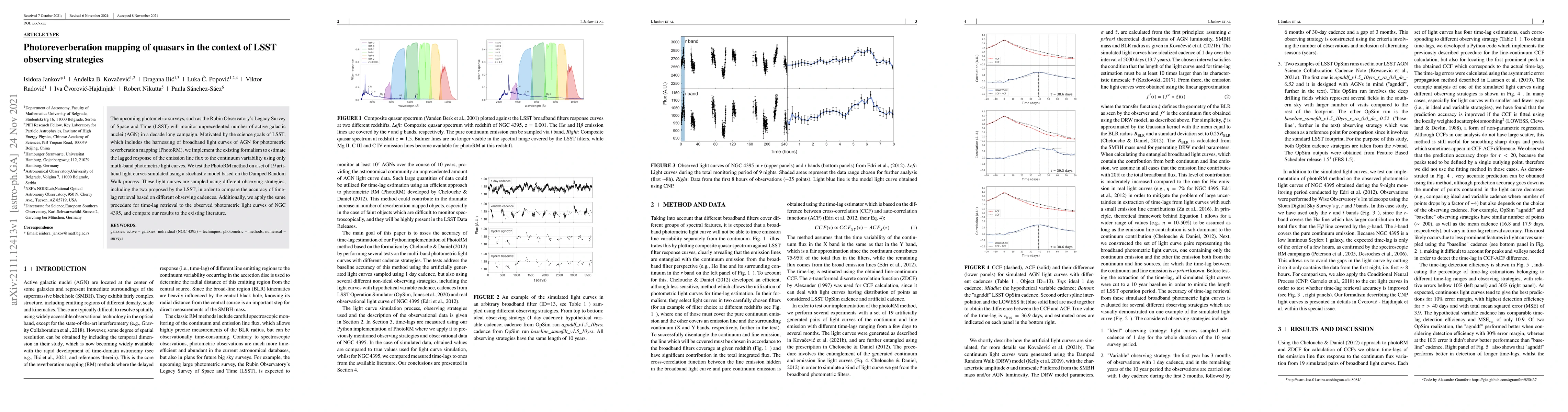 Thumbnail for Photoreverberation mapping of quasars in the context of LSST observing
  strategies