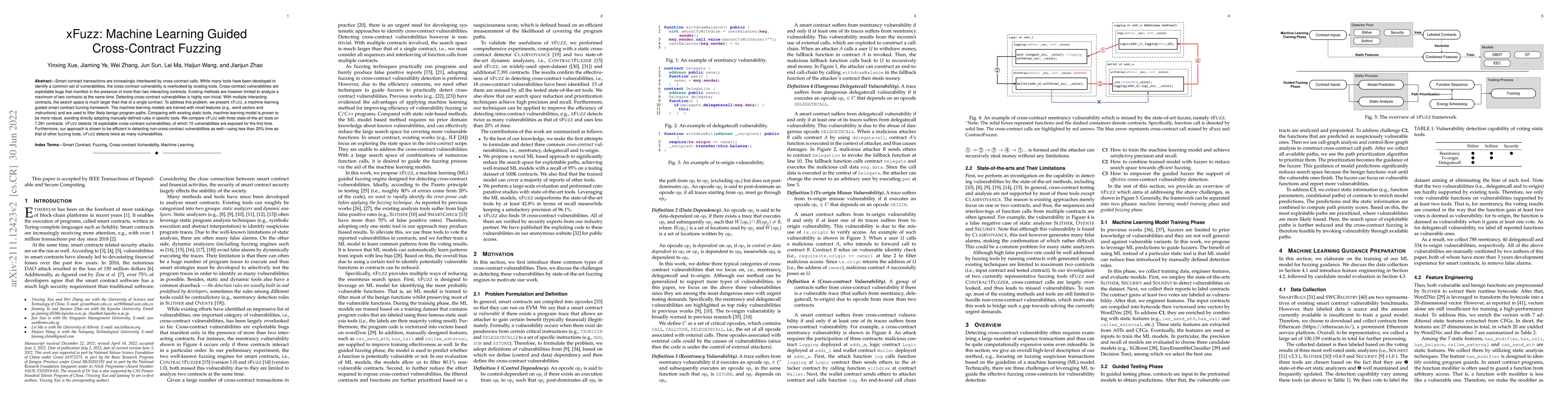 Thumbnail for xFuzz: Machine Learning Guided Cross-Contract Fuzzing