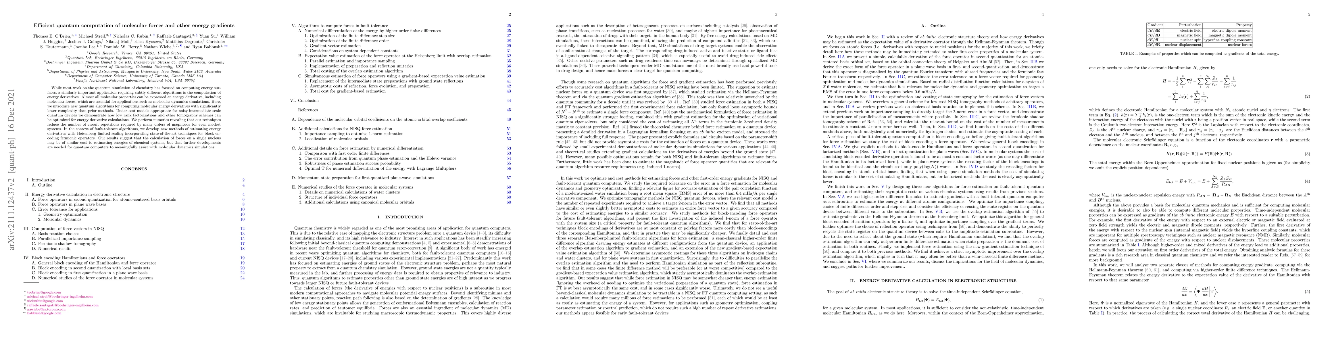 Thumbnail for Efficient quantum computation of molecular forces and other energy
  gradients