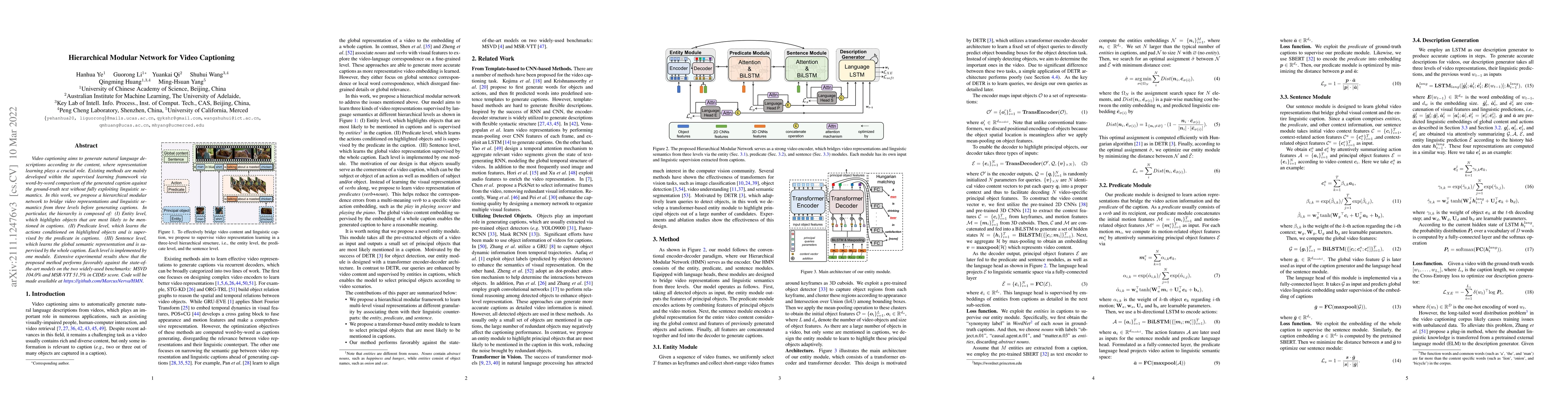 Thumbnail for Hierarchical Modular Network for Video Captioning