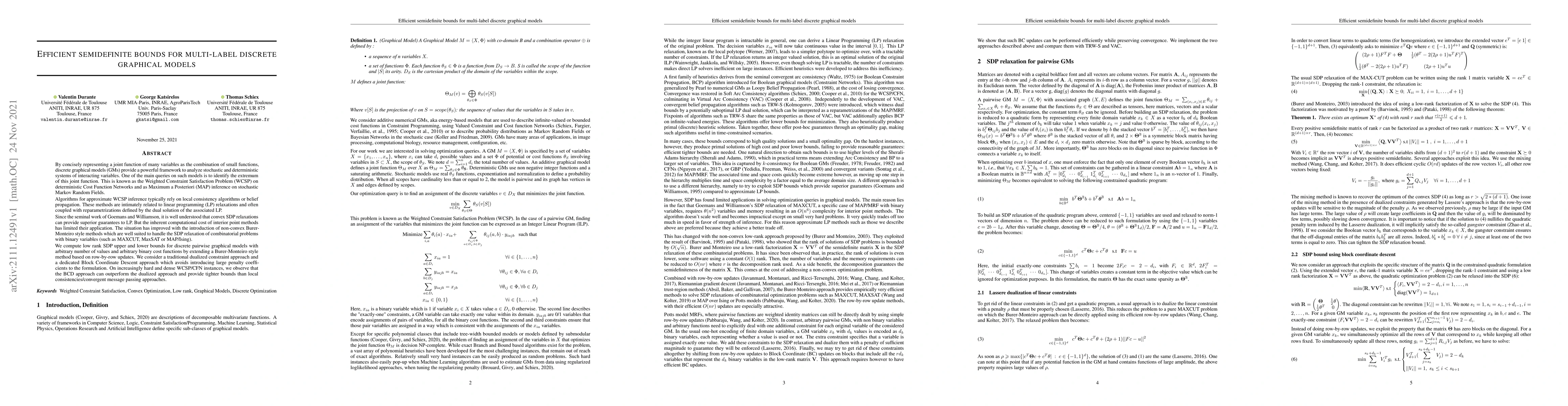 Thumbnail for Efficient semidefinite bounds for multi-label discrete graphical models