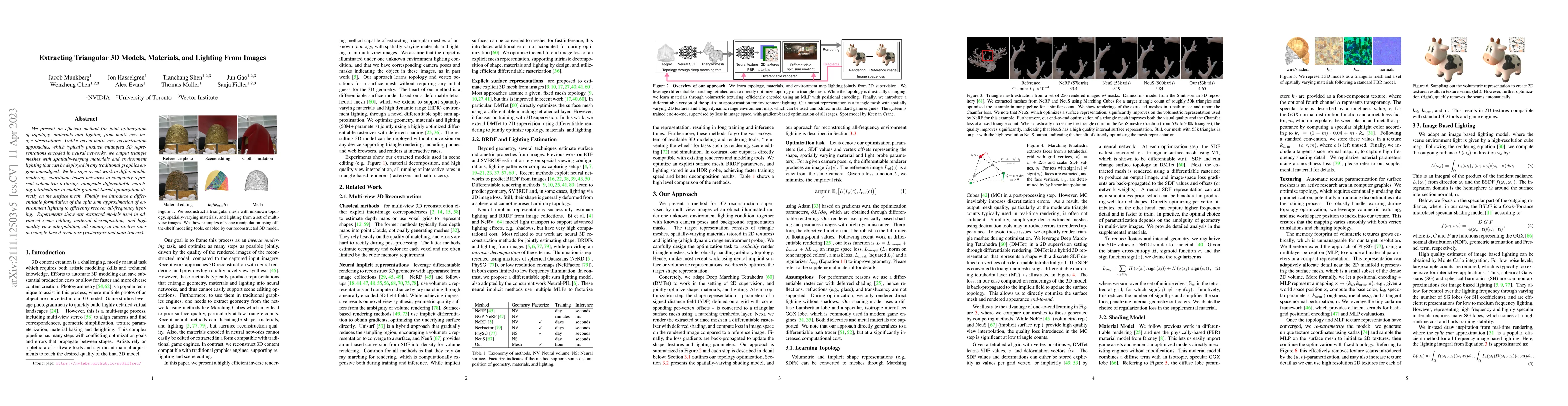 Thumbnail for Extracting Triangular 3D Models, Materials, and Lighting From Images