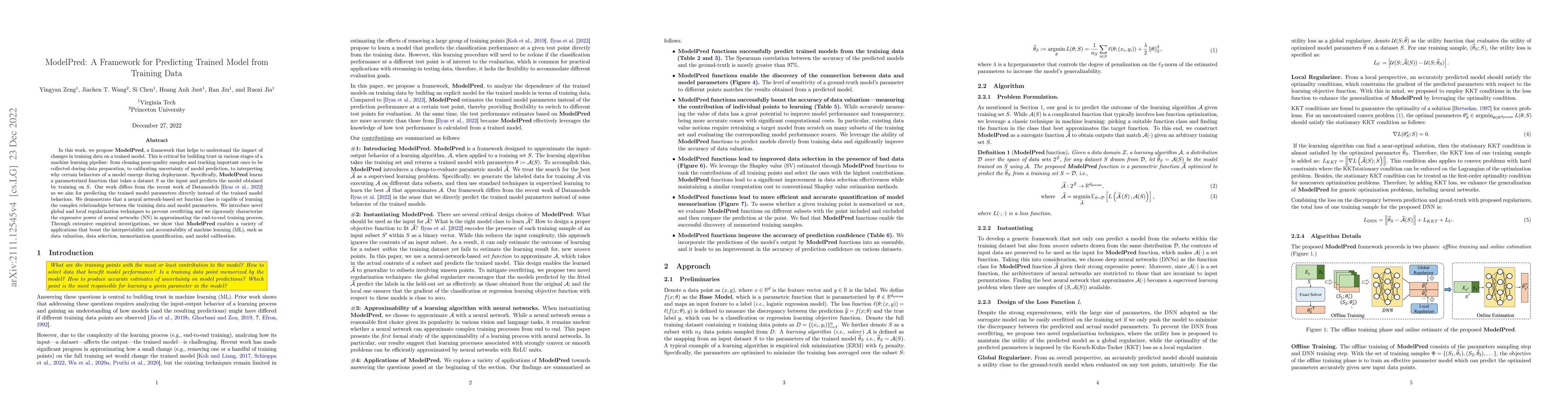 Thumbnail for ModelPred: A Framework for Predicting Trained Model from Training Data