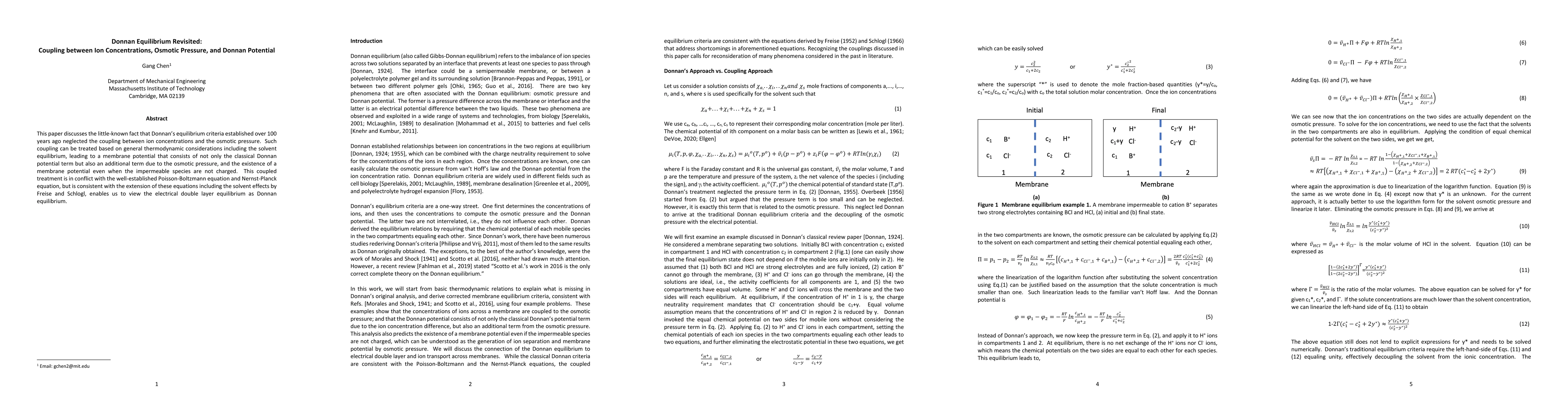 Thumbnail for Donnan Equilibrium Revisited: Coupling between Ion Concentrations,
  Osmotic Pressure, and Donnan Potential