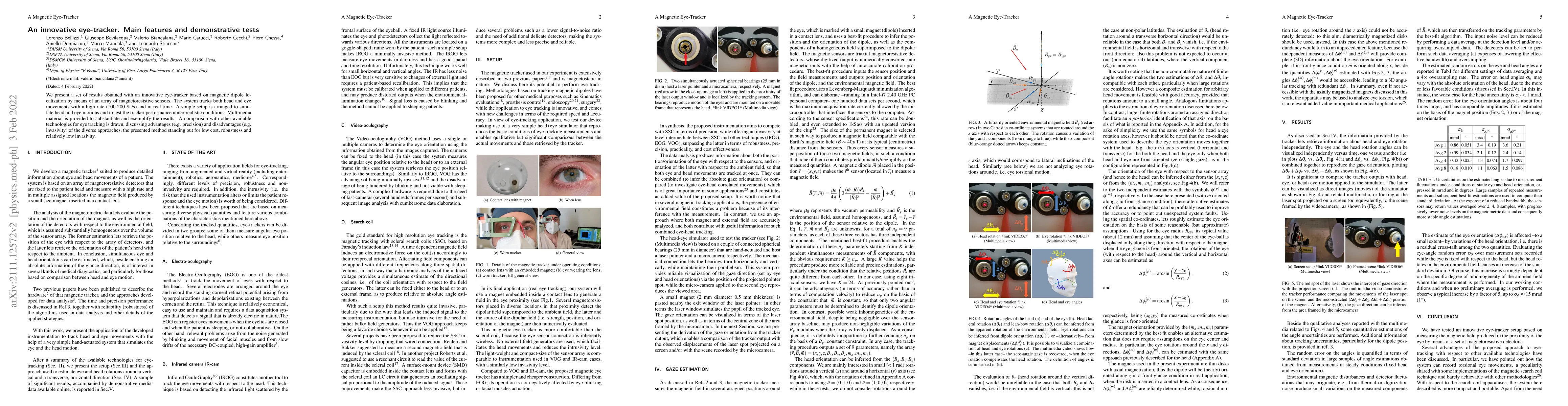 Thumbnail for An innovative eye-tracker. Main features and demonstrative tests