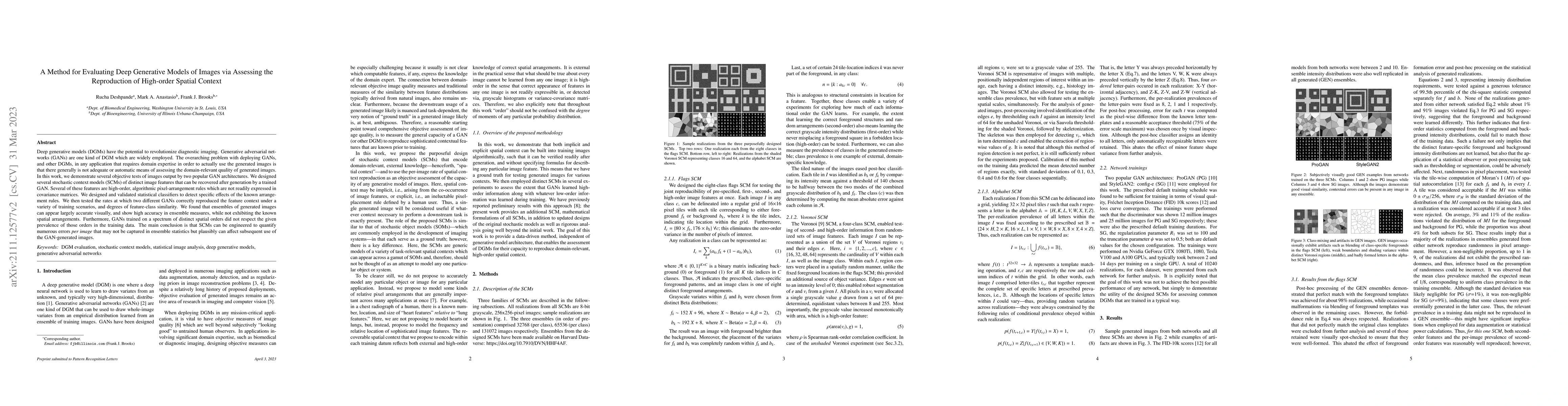 Thumbnail for A Method for Evaluating Deep Generative Models of Images via Assessing
  the Reproduction of High-order Spatial Context