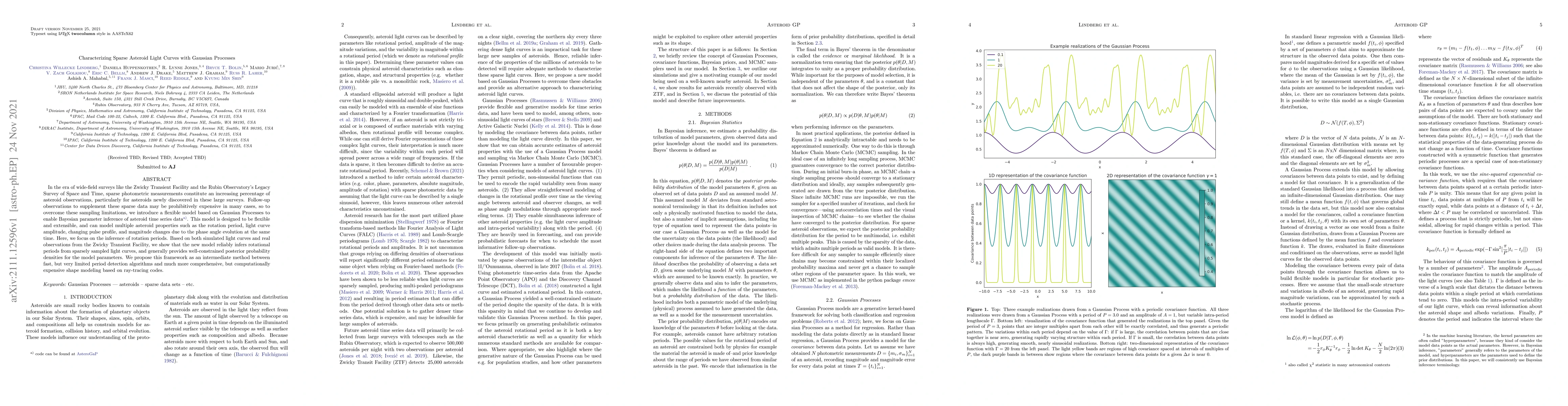 Thumbnail for Characterizing Sparse Asteroid Light Curves with Gaussian Processes