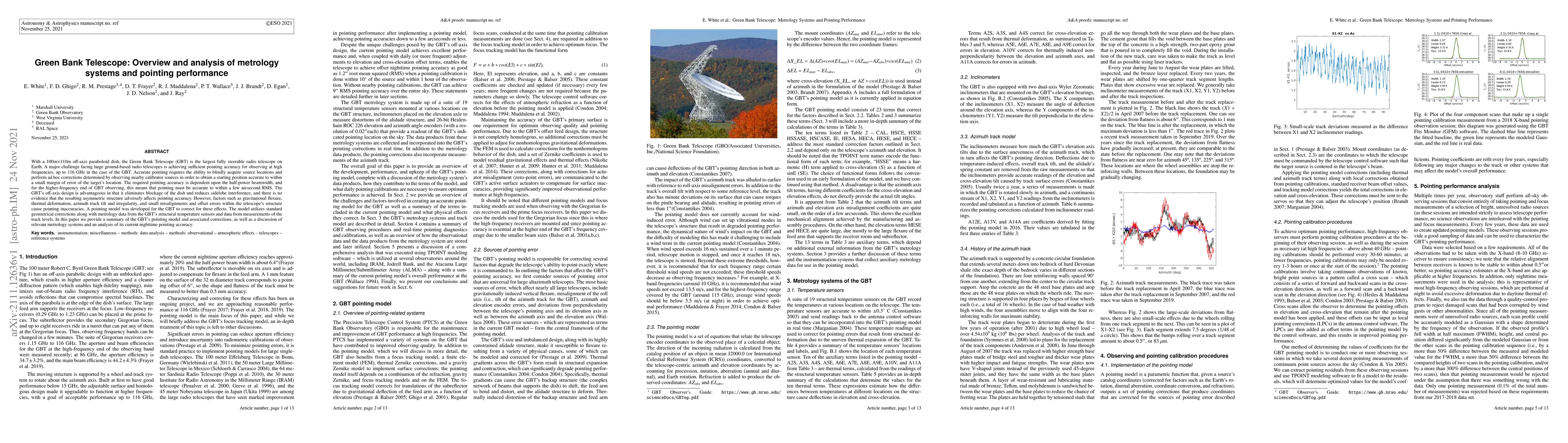 Thumbnail for Green Bank Telescope: Overview and analysis of metrology systems and
  pointing performance