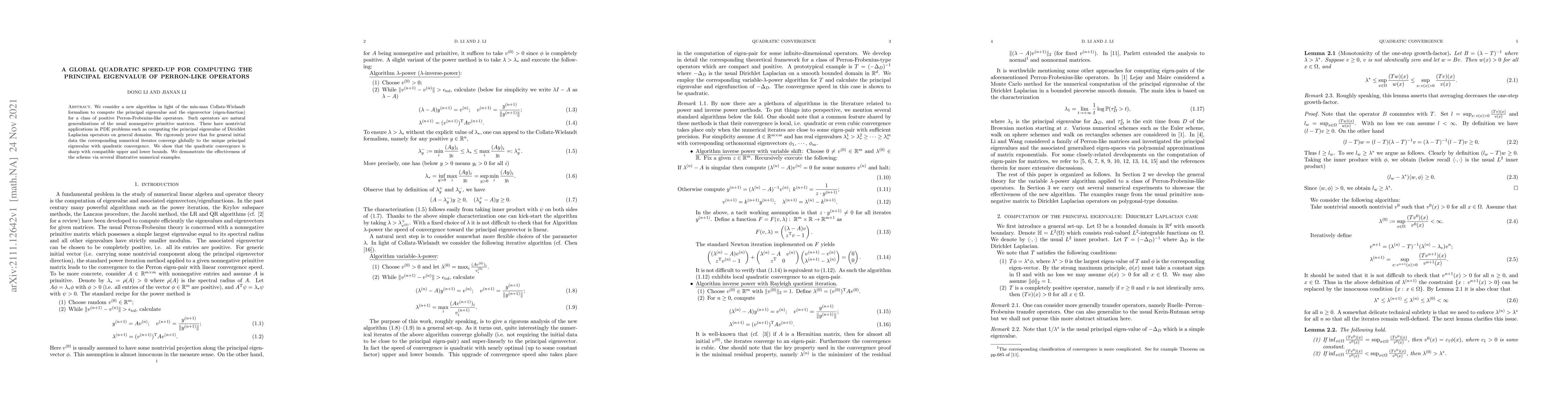 Thumbnail for A global quadratic speed-up for computing the principal eigenvalue of
  Perron-like operators