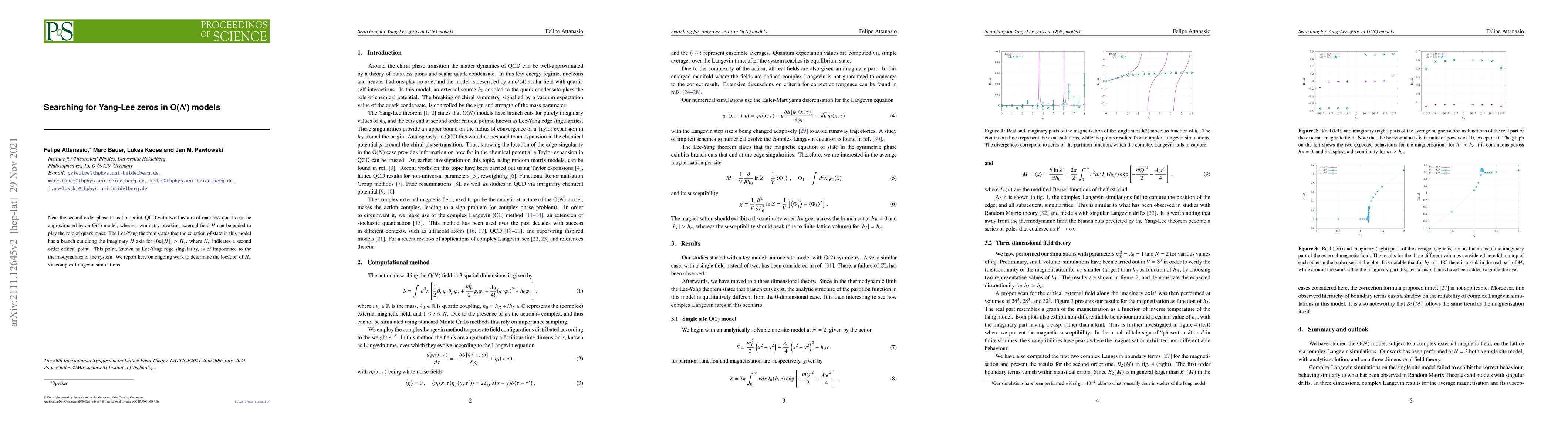 Thumbnail for Searching for Yang-Lee zeros in O($N$) models