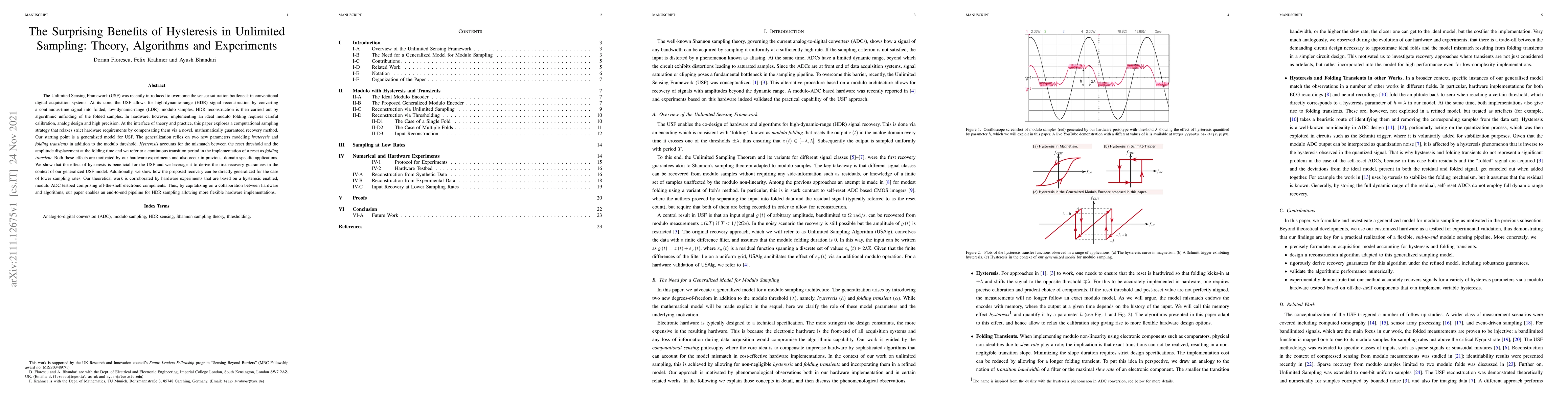 Thumbnail for The Surprising Benefits of Hysteresis in Unlimited Sampling: Theory,
  Algorithms and Experiments