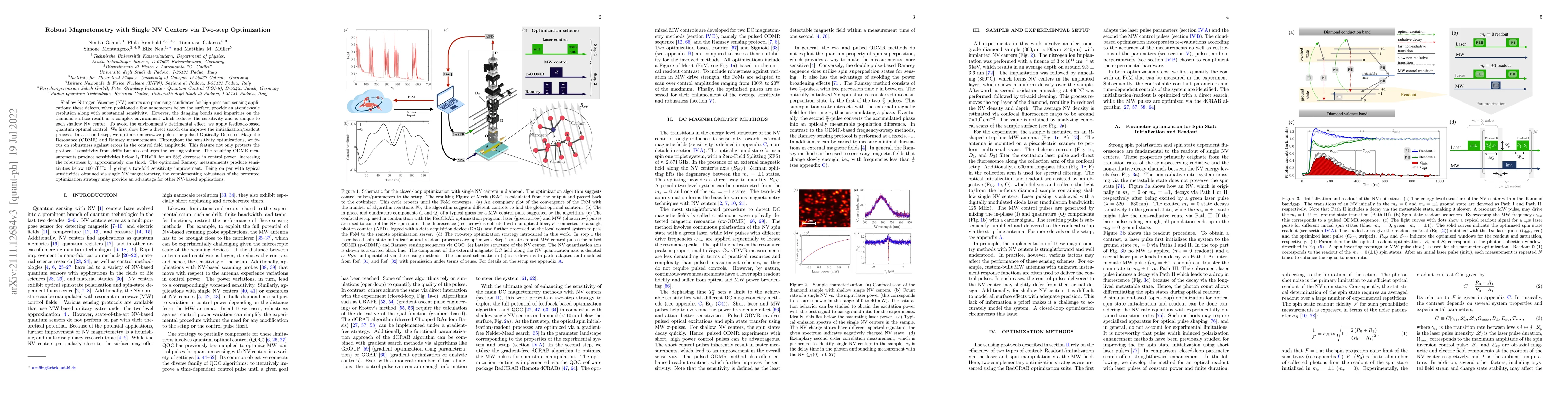Thumbnail for Robust Magnetometry with Single NV Centers via Two-step Optimization