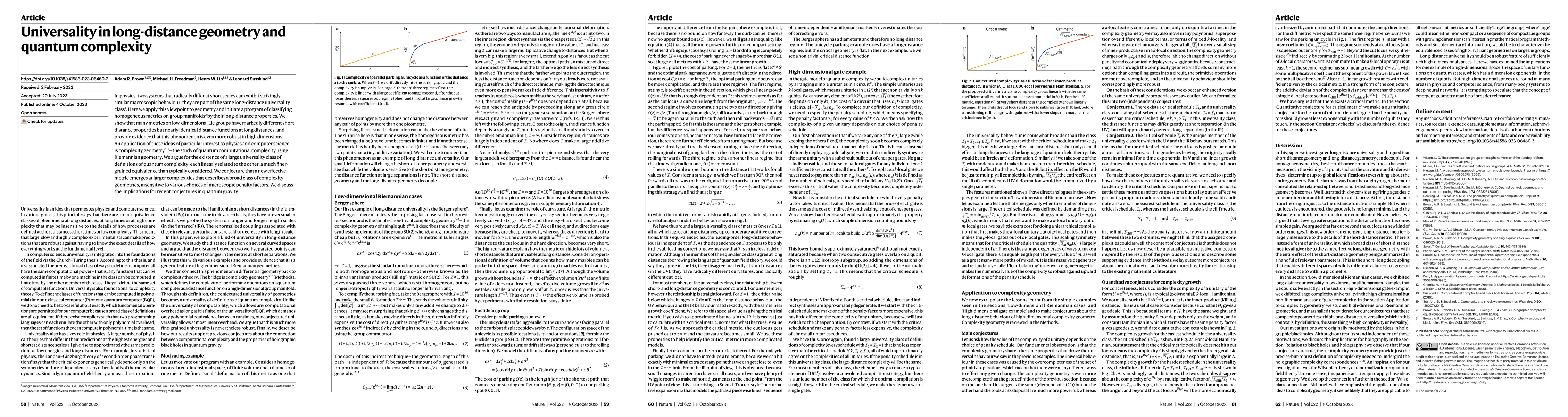Thumbnail for Universality in long-distance geometry and quantum complexity