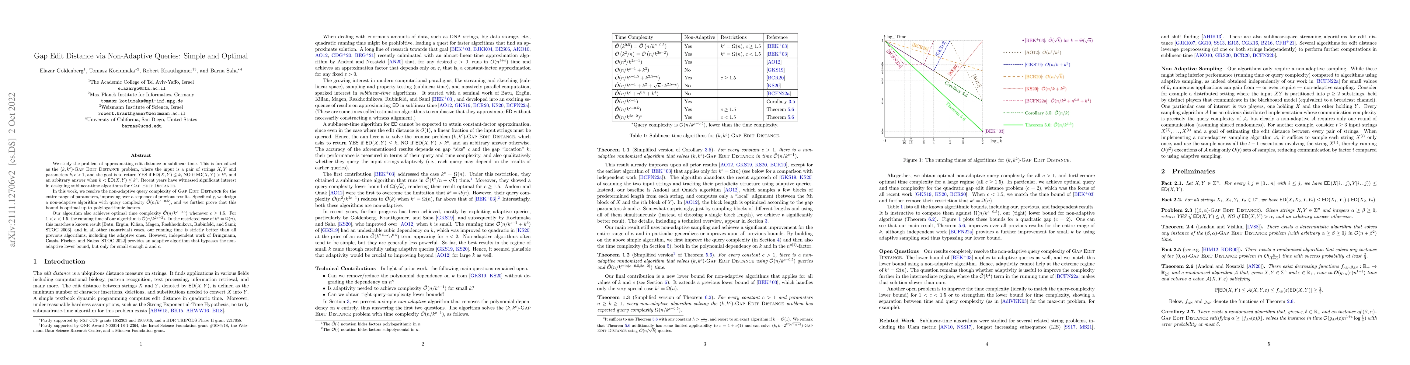Thumbnail for Gap Edit Distance via Non-Adaptive Queries: Simple and Optimal