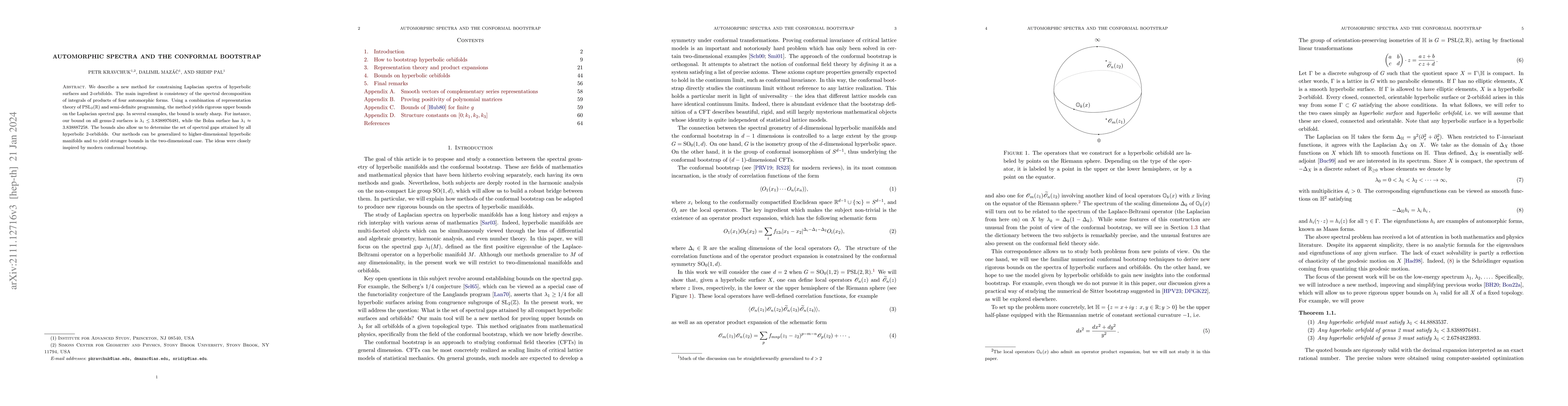 Thumbnail for Automorphic Spectra and the Conformal Bootstrap