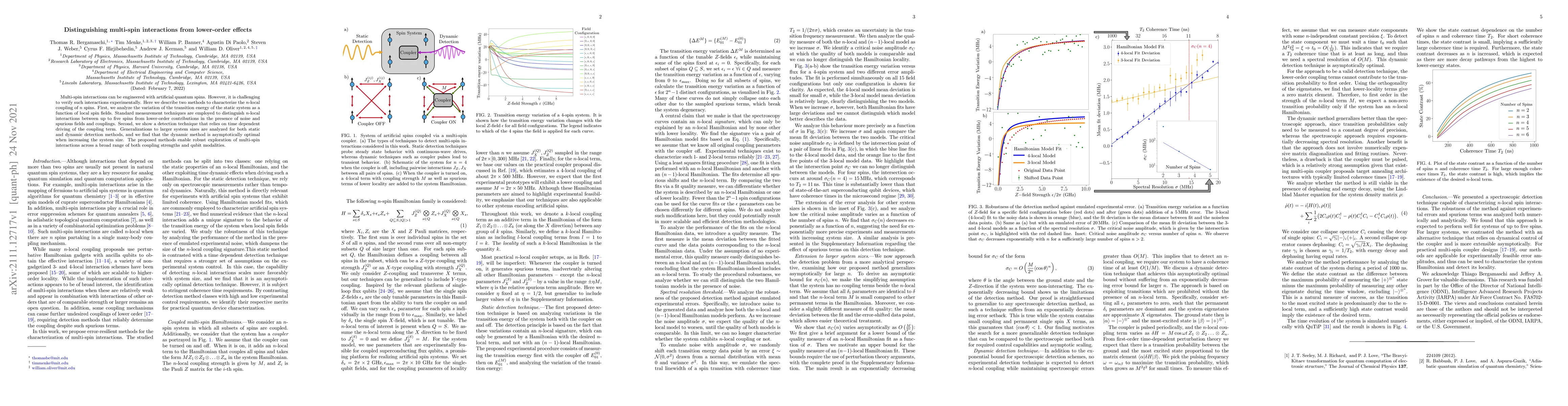 Thumbnail for Distinguishing multi-spin interactions from lower-order effects