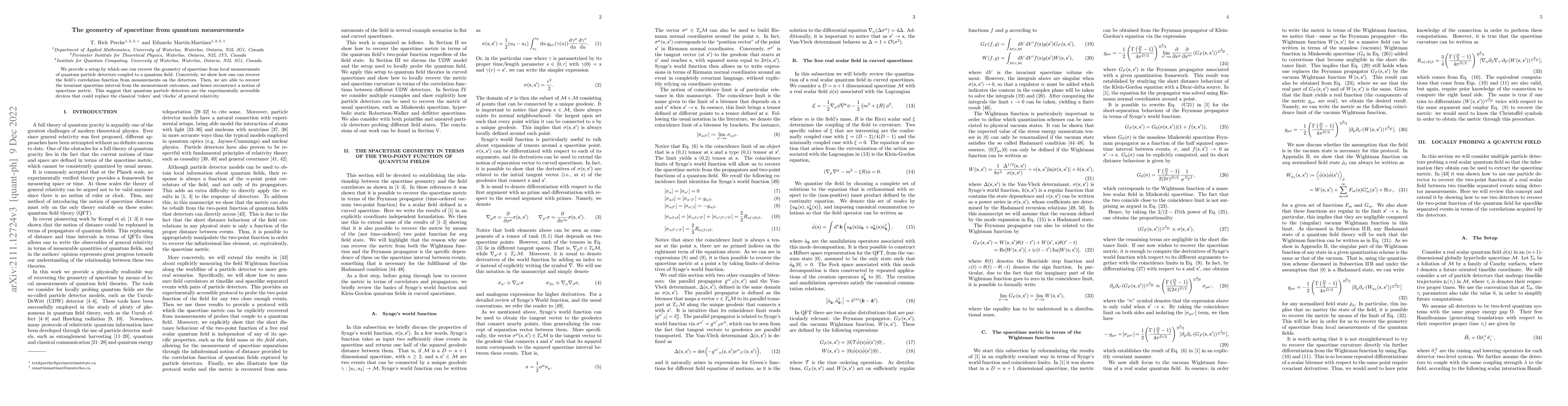 Thumbnail for The geometry of spacetime from quantum measurements