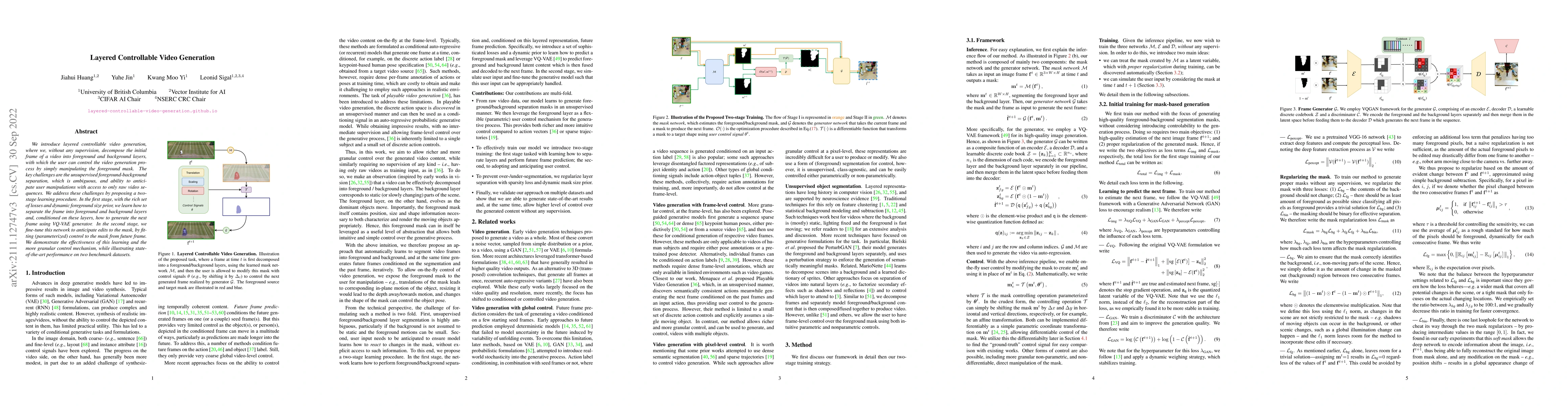 Thumbnail for Layered Controllable Video Generation