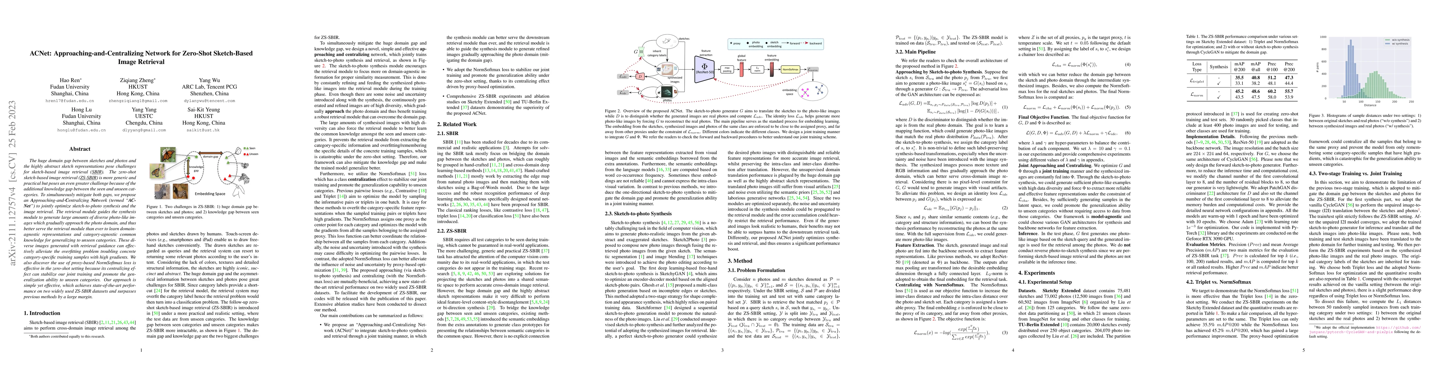 Thumbnail for ACNet: Approaching-and-Centralizing Network for Zero-Shot Sketch-Based
  Image Retrieval