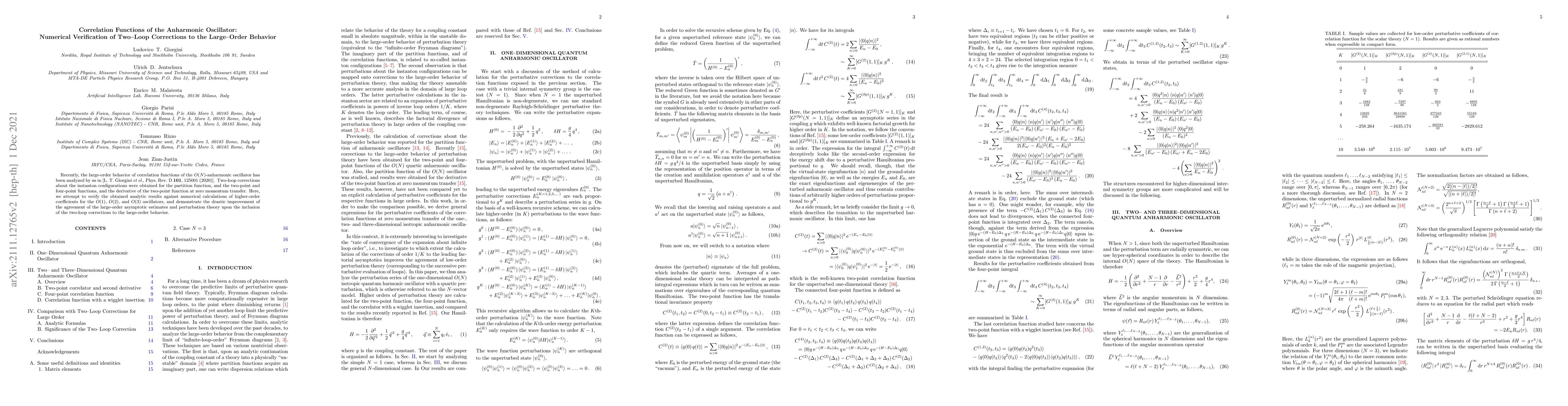 Thumbnail for Correlation Functions of the Anharmonic Oscillator: Numerical
  Verification of Two-Loop Corrections to the Large-Order Behavior
