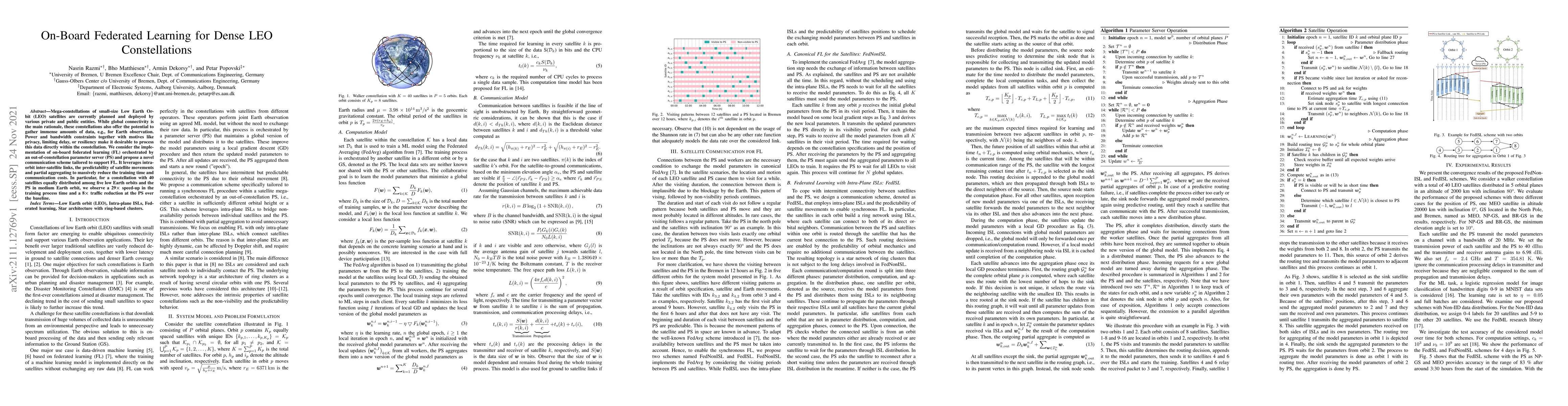 Thumbnail for On-Board Federated Learning for Dense LEO Constellations