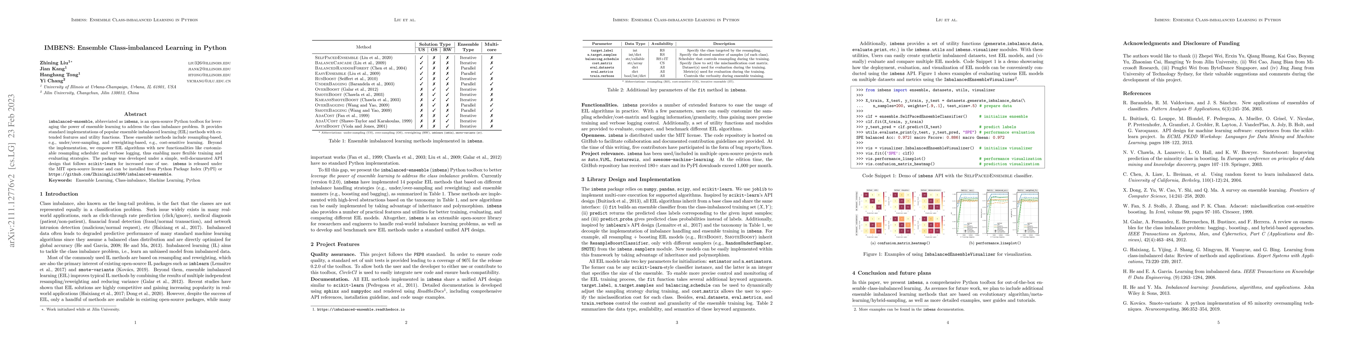 Thumbnail for IMBENS: Ensemble Class-imbalanced Learning in Python