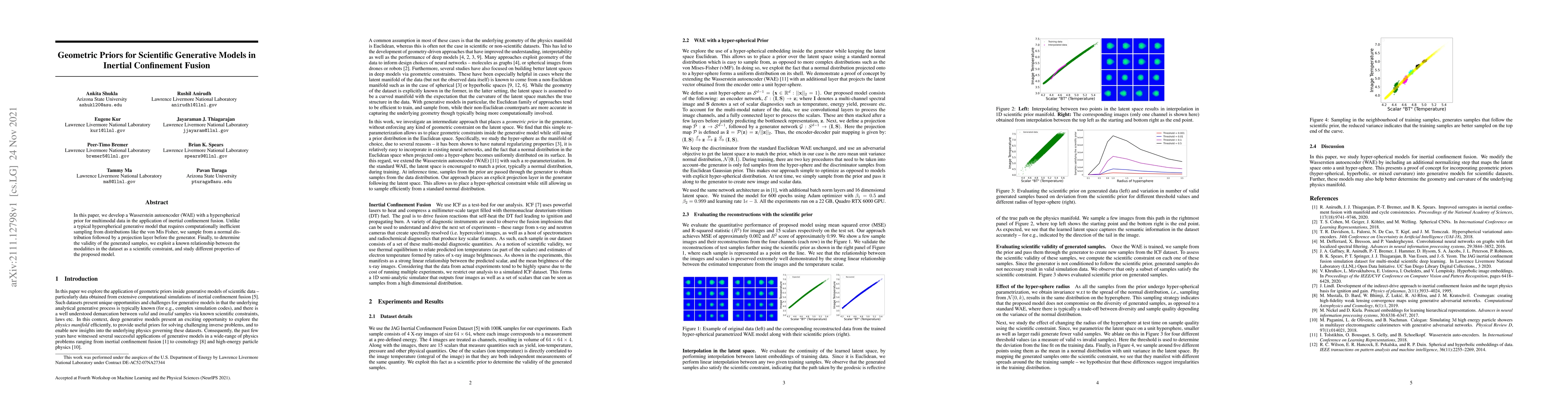 Thumbnail for Geometric Priors for Scientific Generative Models in Inertial
  Confinement Fusion