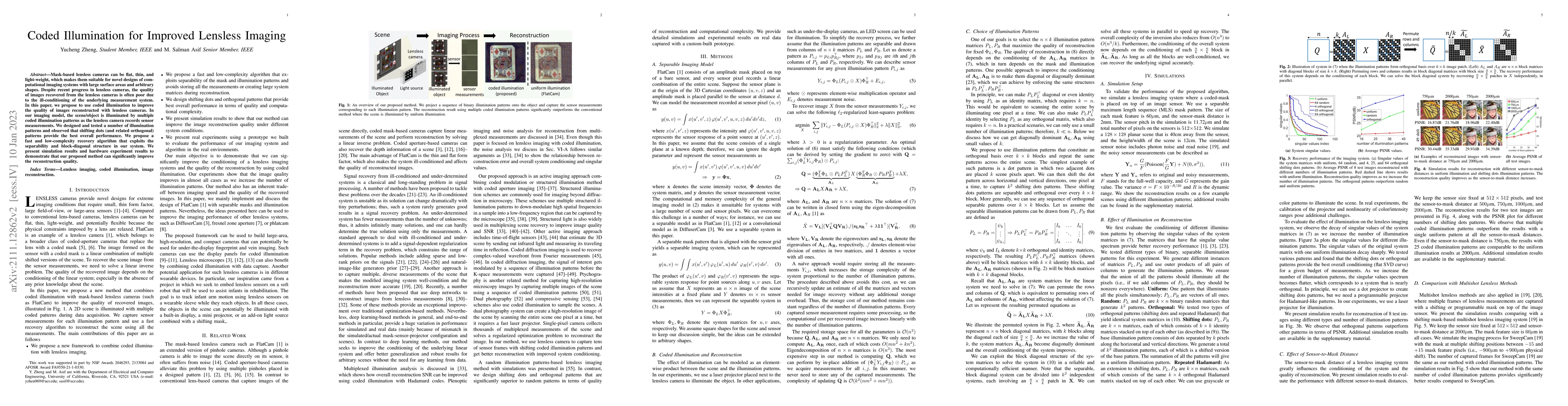 Thumbnail for Coded Illumination for Improved Lensless Imaging