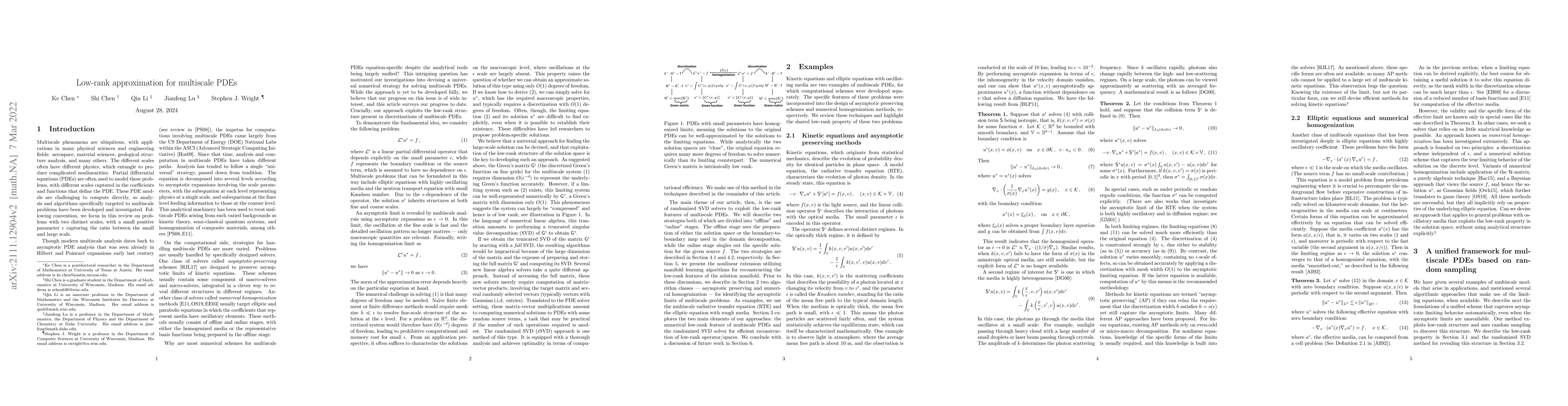 Thumbnail for Low-rank approximation for multiscale PDEs