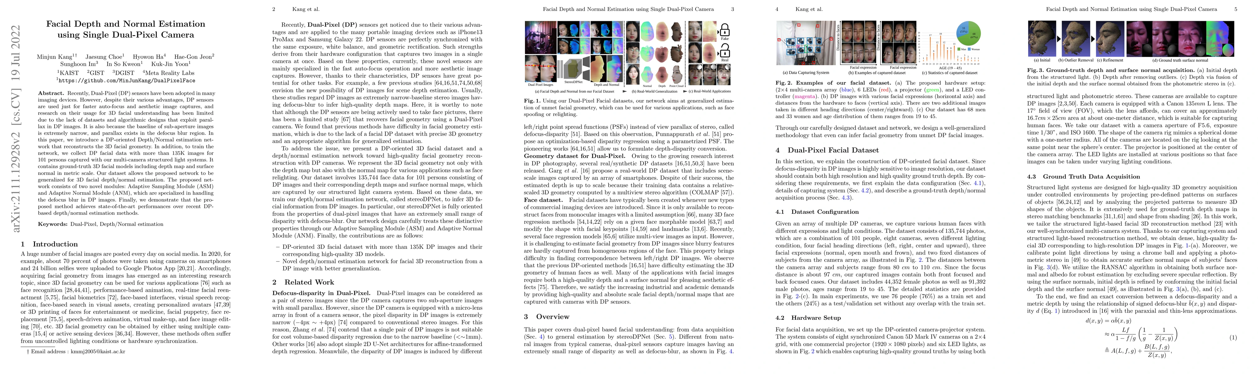 Thumbnail for Facial Depth and Normal Estimation using Single Dual-Pixel Camera
