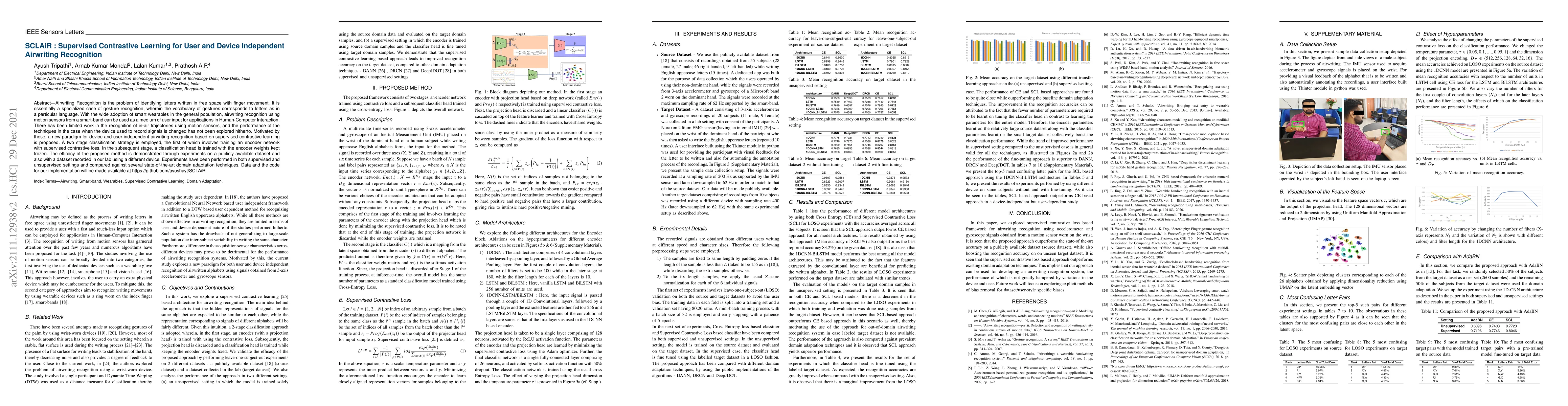 Thumbnail for SCLAiR : Supervised Contrastive Learning for User and Device Independent
  Airwriting Recognition