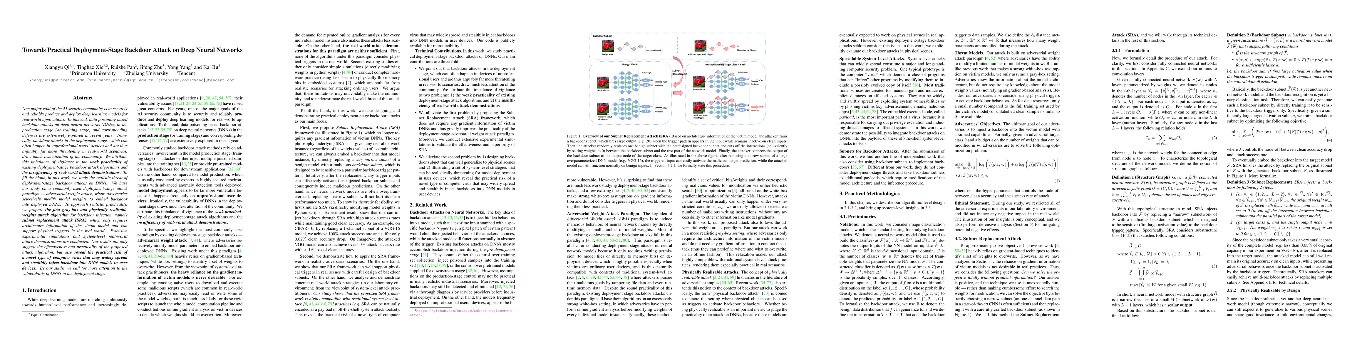 Thumbnail for Towards Practical Deployment-Stage Backdoor Attack on Deep Neural
  Networks