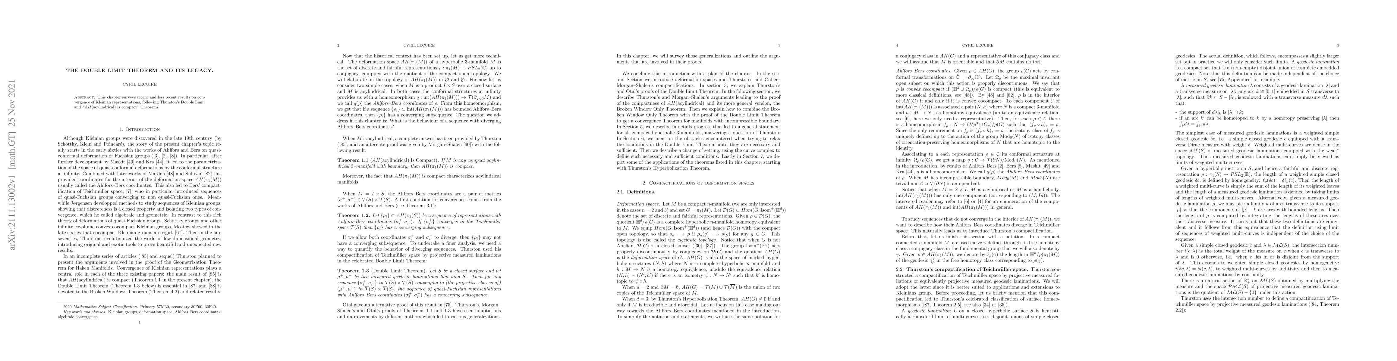 Thumbnail for The Double Limit Theorem and its Legacy