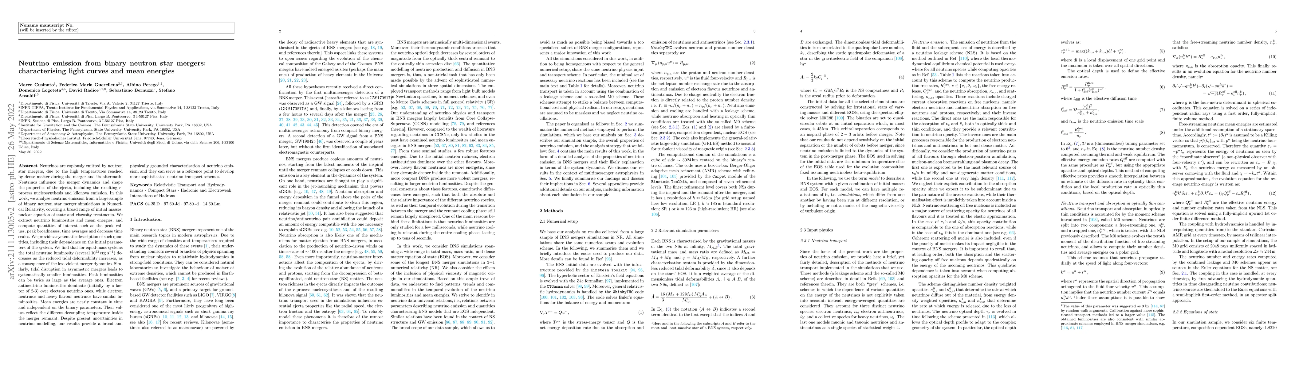 Thumbnail for Neutrino emission from binary neutron star mergers: characterizing light
  curves and mean energies
