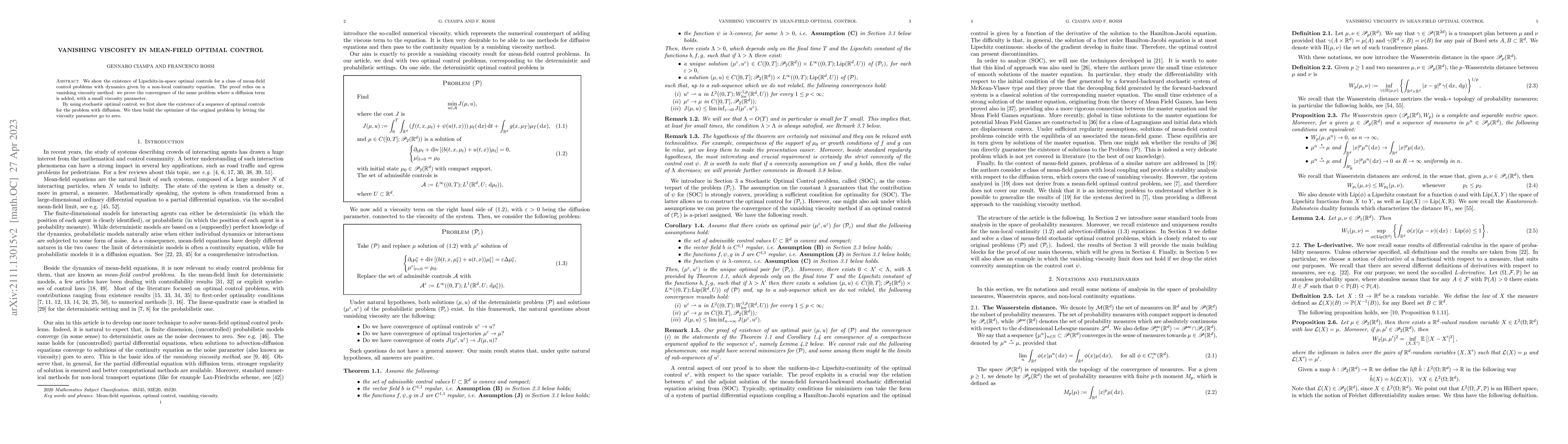 Thumbnail for Vanishing viscosity in mean-field optimal control