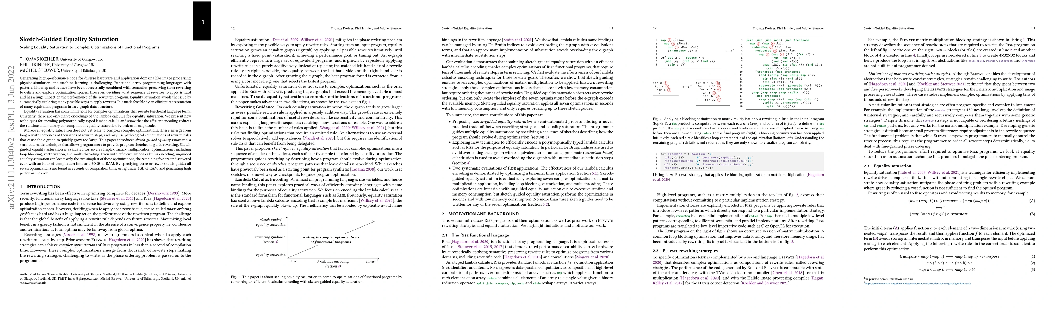 Thumbnail for Sketch-Guided Equality Saturation: Scaling Equality Saturation to
  Complex Optimizations of Functional Programs
