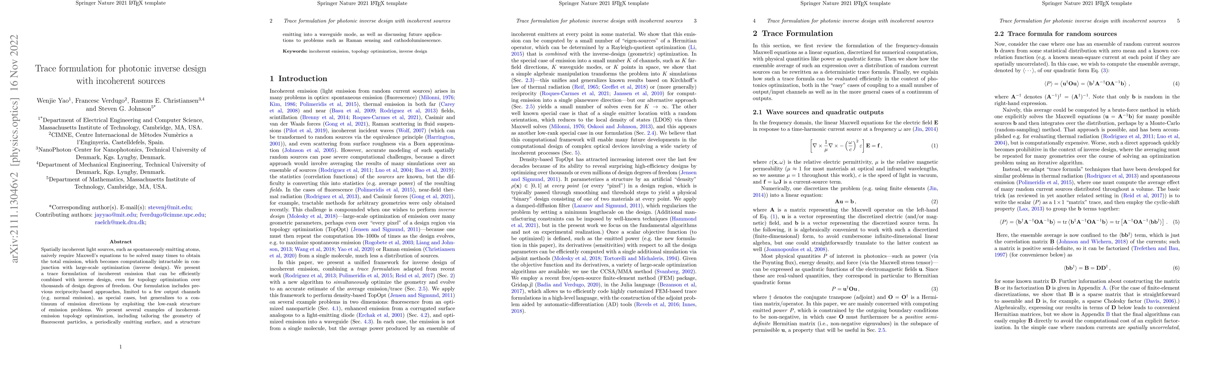 Thumbnail for Trace formulation for photonic inverse design with incoherent sources