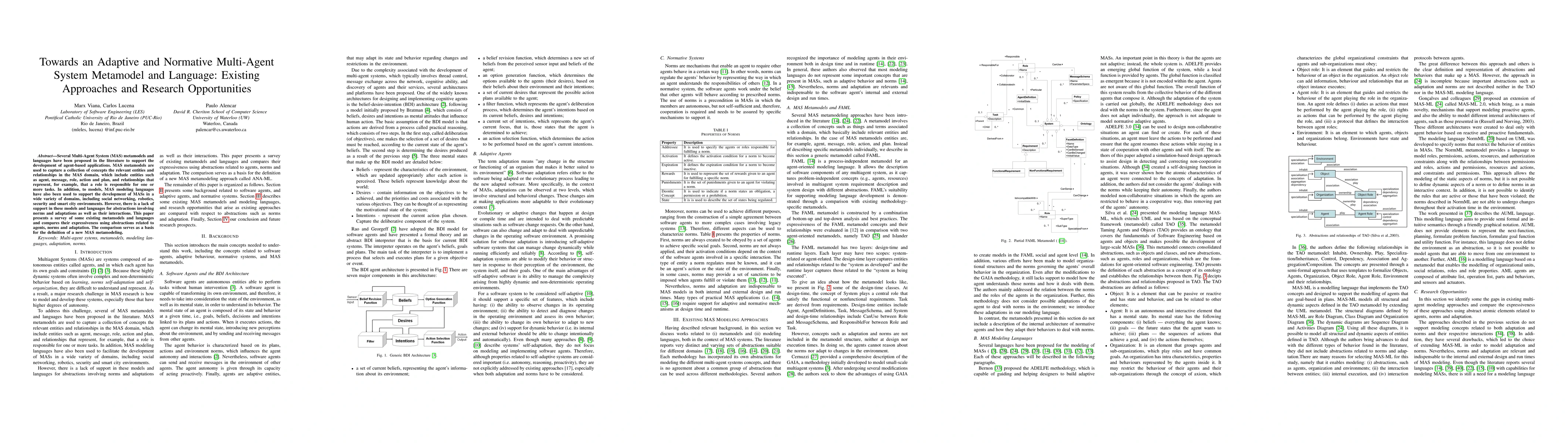 Thumbnail for Towards an Adaptive and Normative Multi-Agent System Metamodel and
  Language: Existing Approaches and Research Opportunities