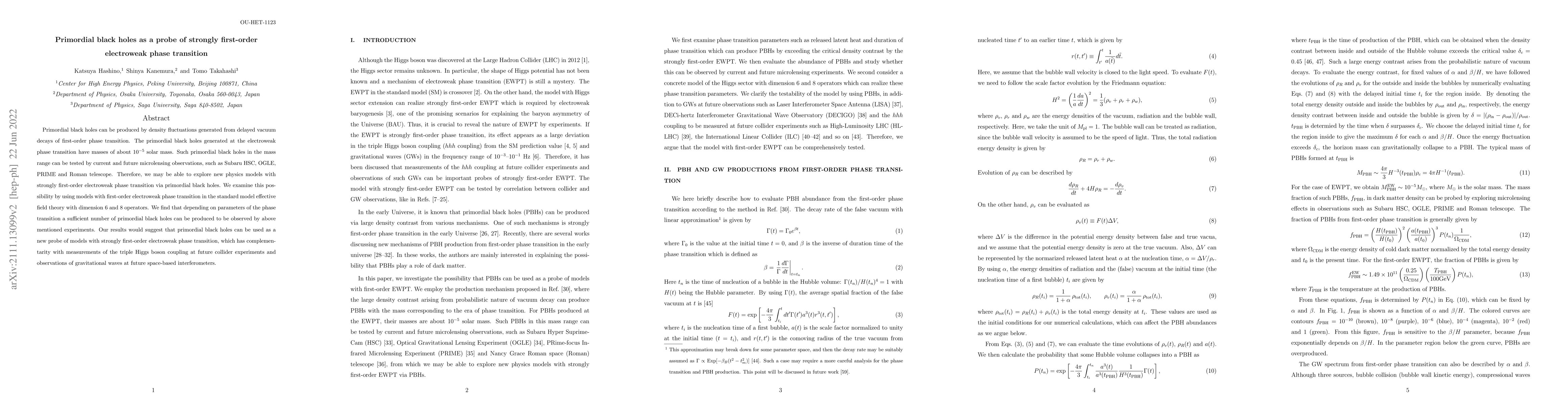 Thumbnail for Primordial black holes as a probe of strongly first-order electroweak
  phase transition