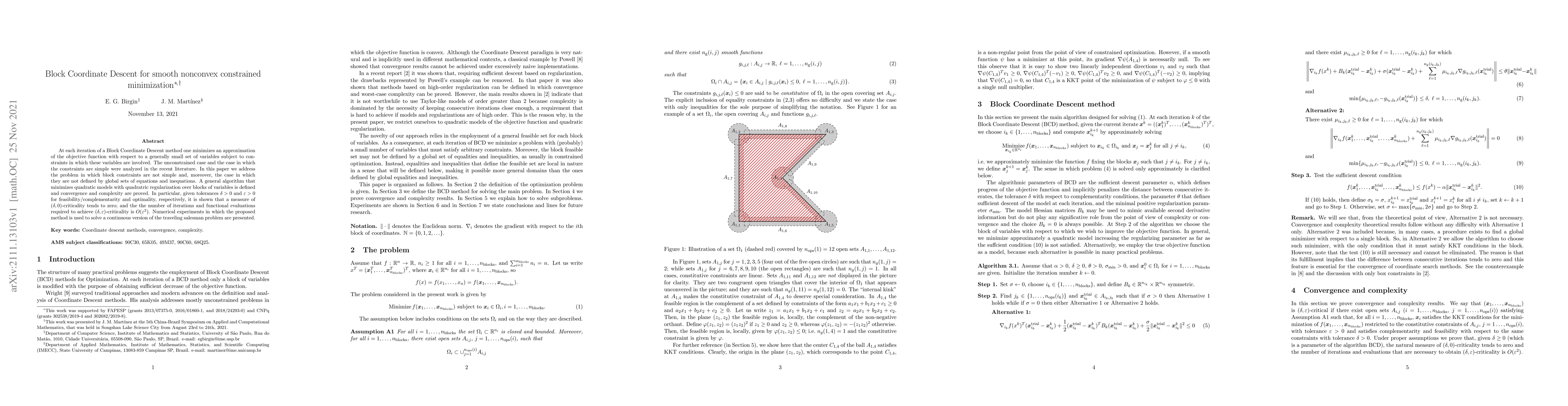 Thumbnail for Block Coordinate Descent for smooth nonconvex constrained minimization