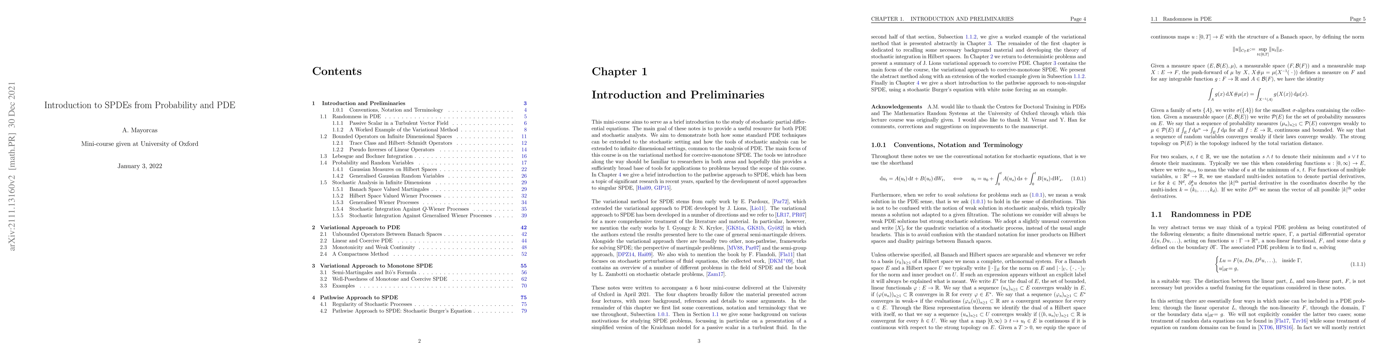Thumbnail for Introduction to SPDEs from Probability and PDE