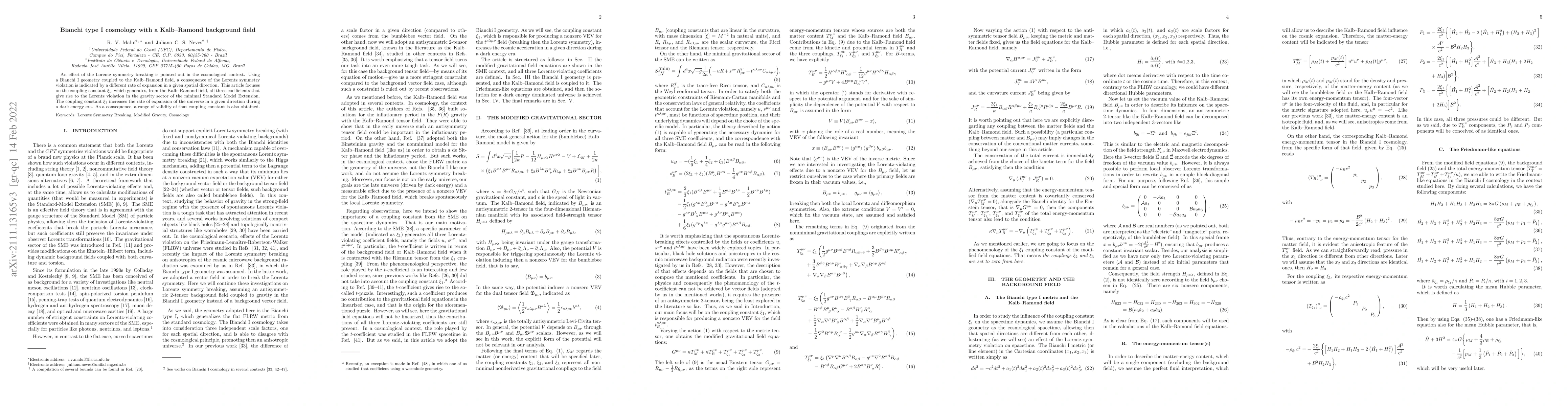 Thumbnail for Bianchi type I cosmology with a Kalb-Ramond background field