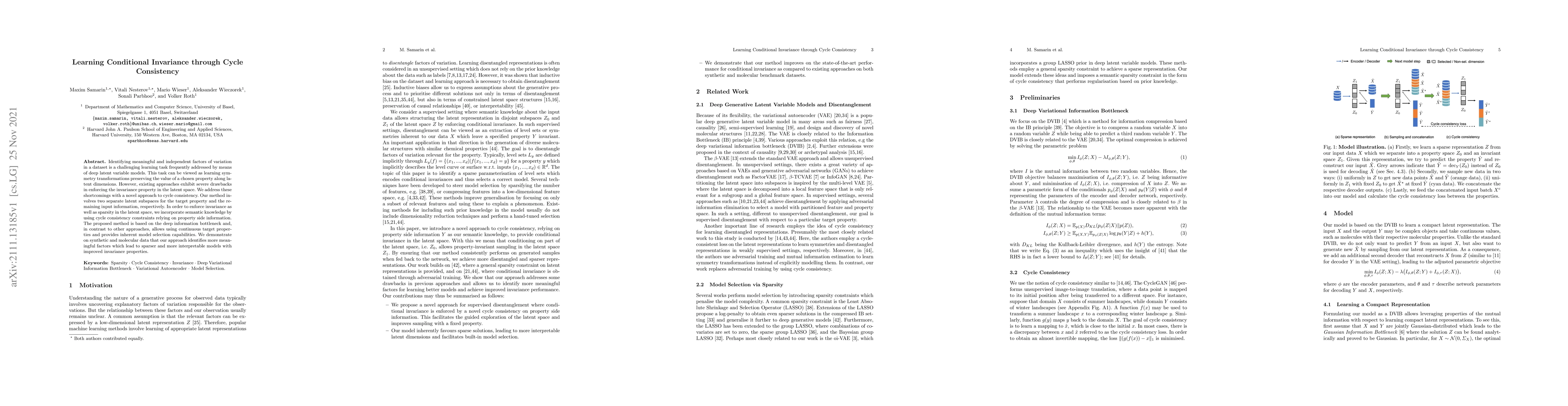Thumbnail for Learning Conditional Invariance through Cycle Consistency