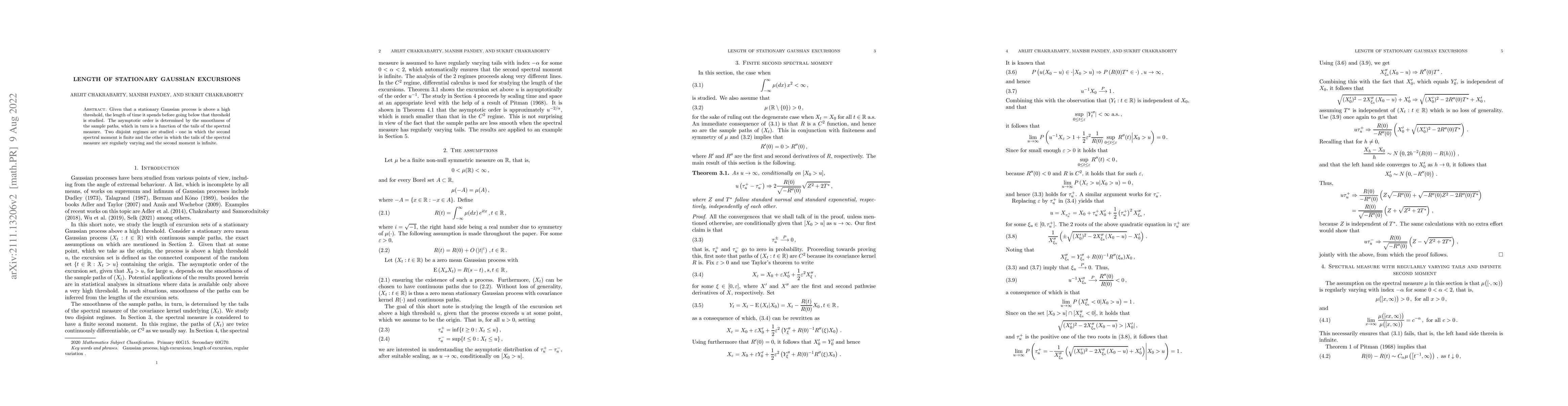 Thumbnail for Length of stationary Gaussian excursions