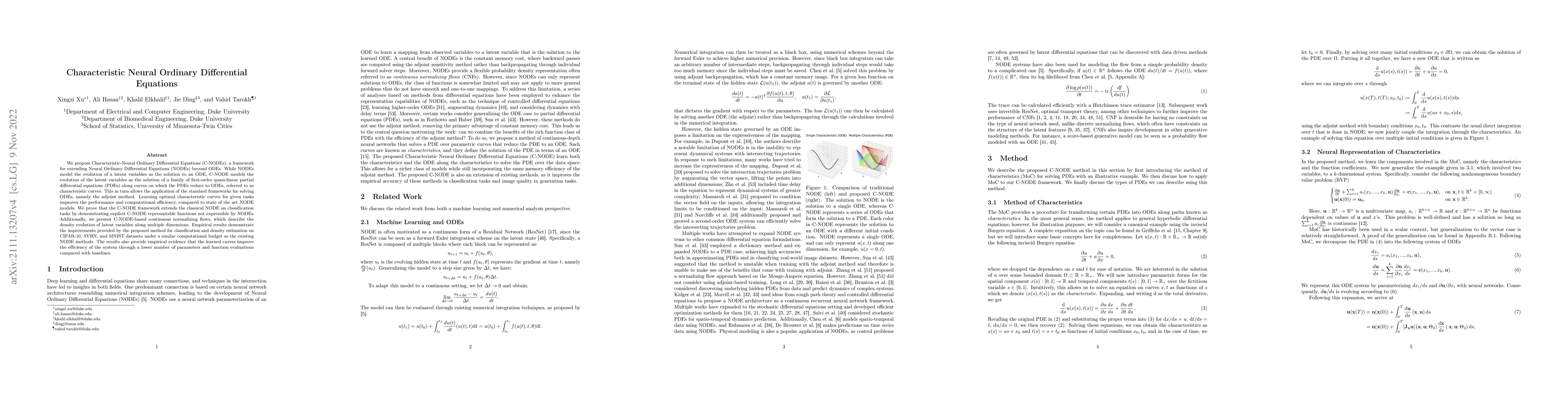 Thumbnail for Characteristic Neural Ordinary Differential Equations