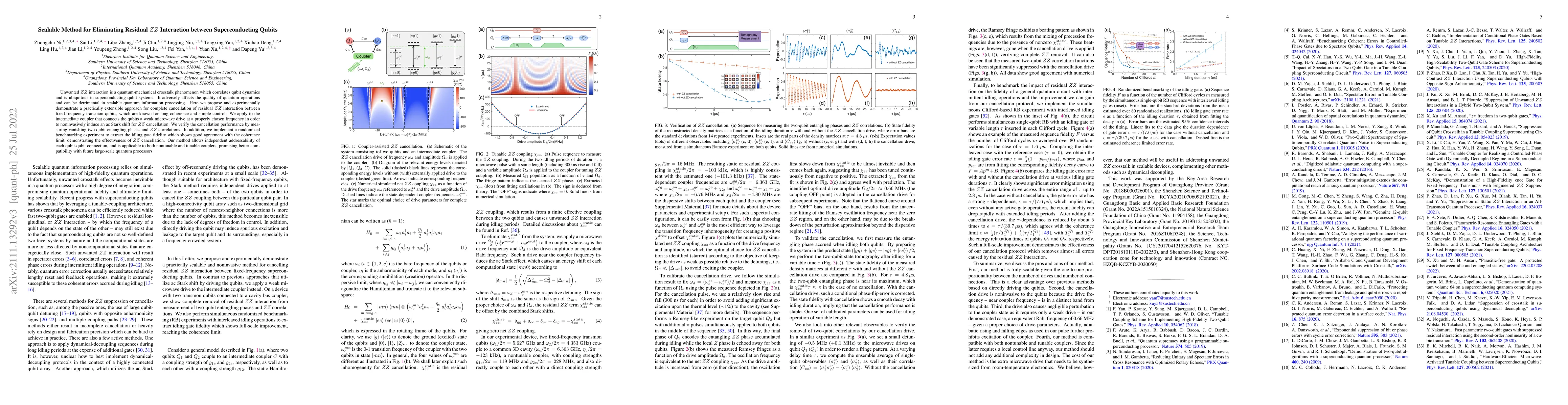 Thumbnail for Scalable Method for Eliminating Residual $ZZ$ Interaction between
  Superconducting Qubits