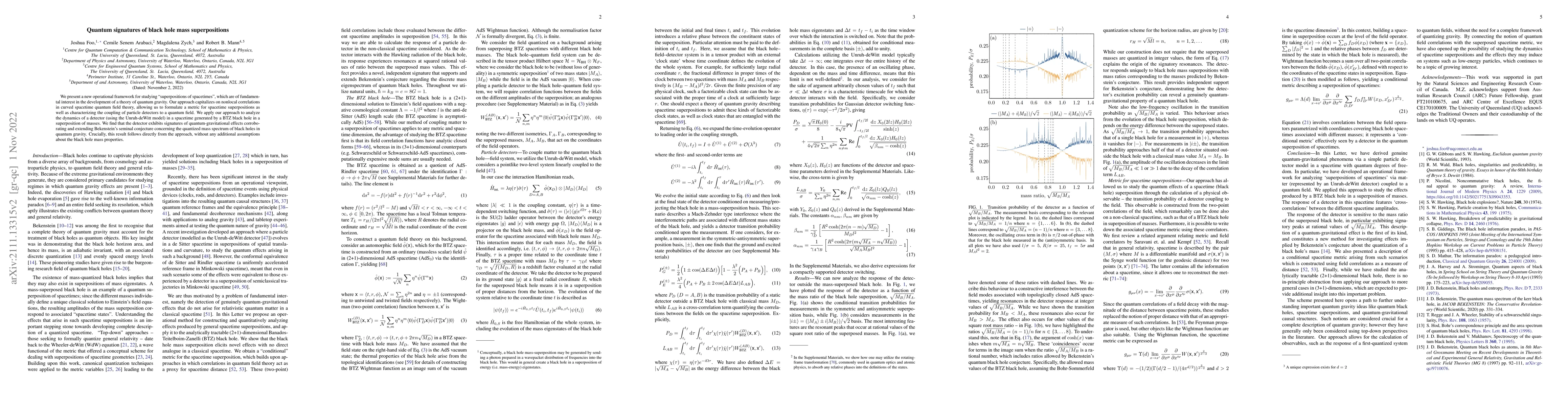 Thumbnail for Quantum signatures of black hole mass superpositions