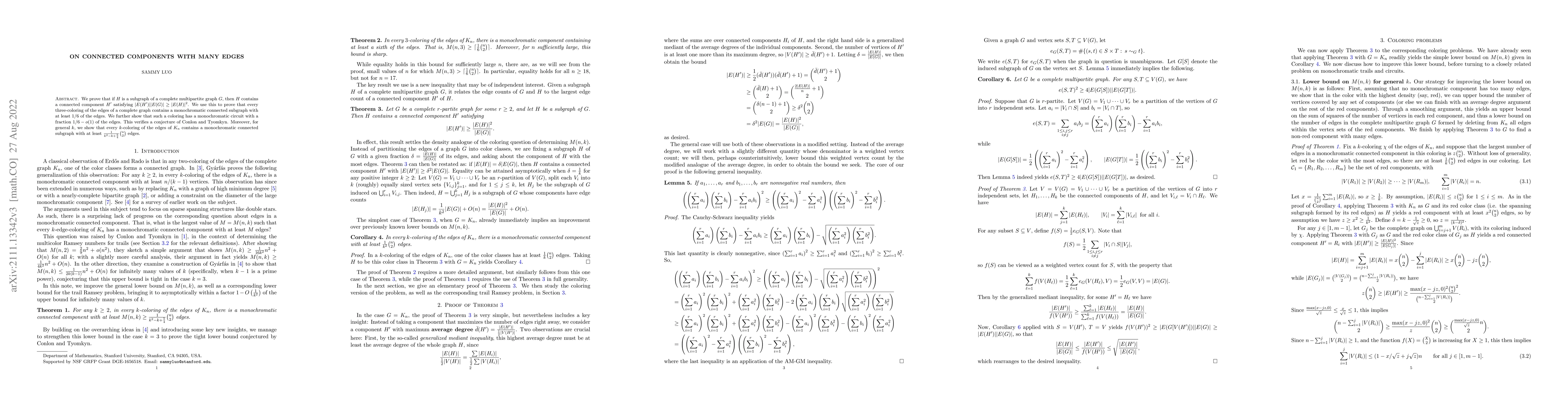 Thumbnail for On connected components with many edges